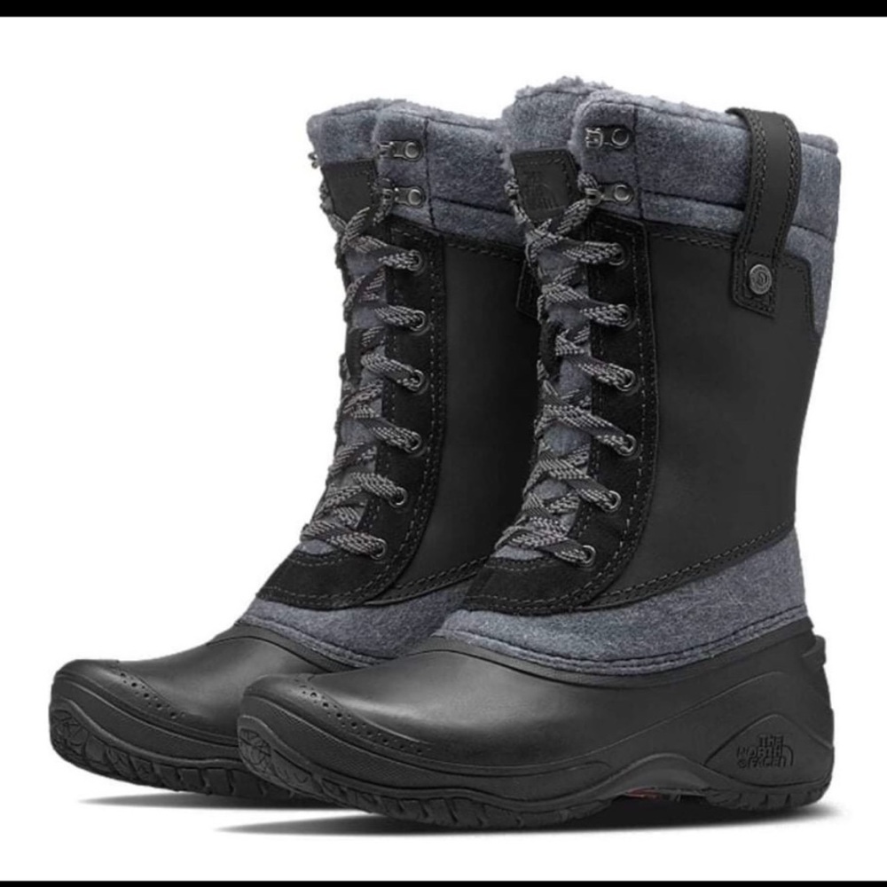 The North Face Black and Gray Winter Boots